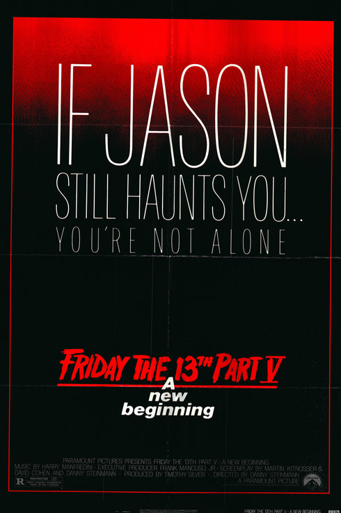 friday the 13th part v 1985 one sheet poster folded